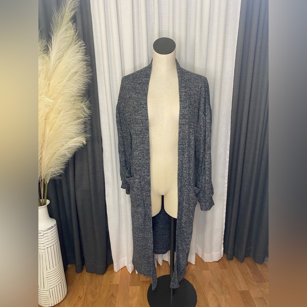 Gray oversized cardigan